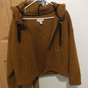 Brown orange zip up jacket